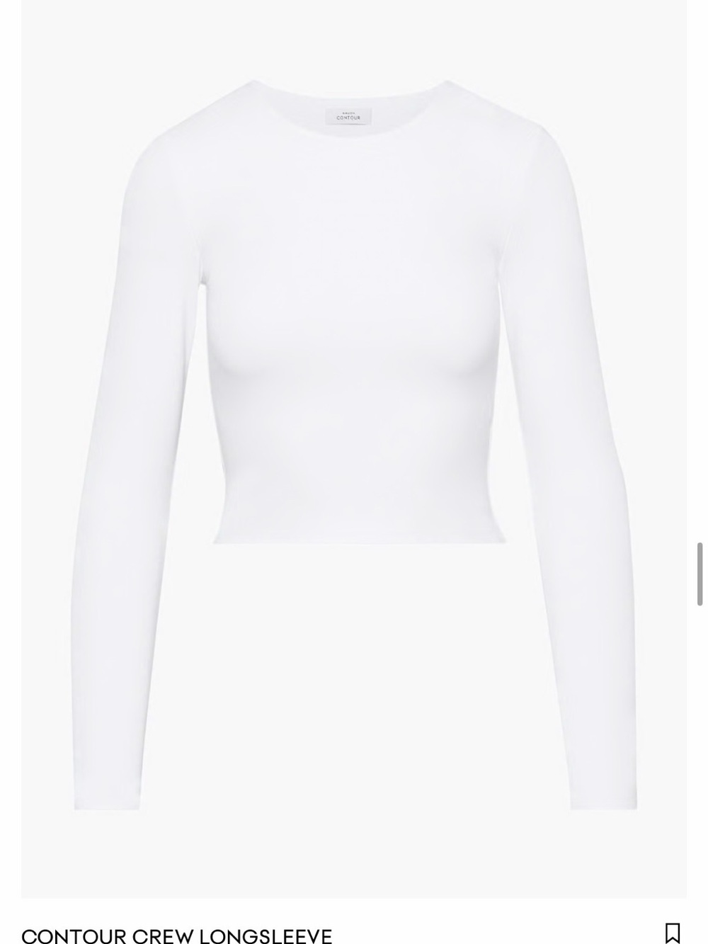 nwt aritzia contour long sleeve top